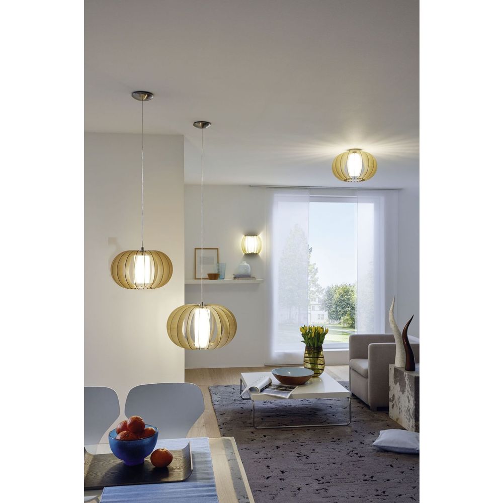 Eglo Stellato 1 Zidna Lampa - Smeđe Drvo, E27, Promjer 285 mm slika 2