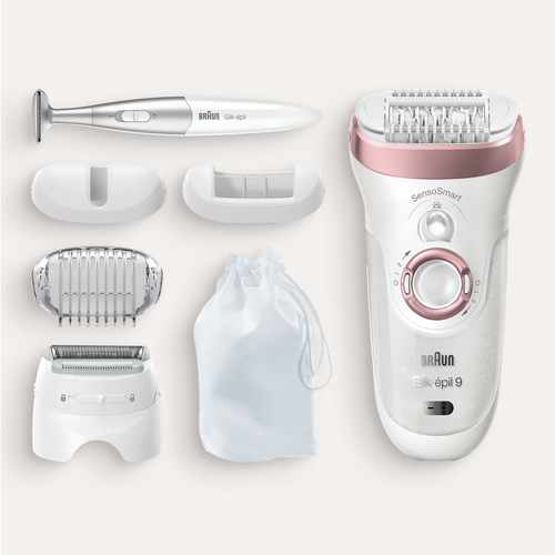 Braun Silk-épil 9 SensoSmart 9/890 Epilator sa 7 nastavaka i Silk-épil 3 u 1 trimer za telo slika 8