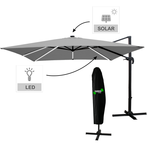 Vrtni suncobran sa LED rasvjetom - Bež slika 2