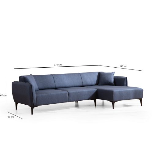 Atelier Del Sofa Belissimo Right - Plavi ugao trosed slika 8