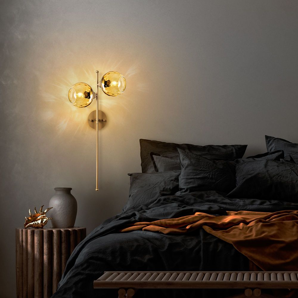 Zidna Lampa Benek - 15 - 14424, boje: Žuta, Zlatna slika 3