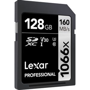 Lexar SD 128GB 1066x SDXC UHS-I cards, 160MB/s read 120MB/s write C10 V30 U3