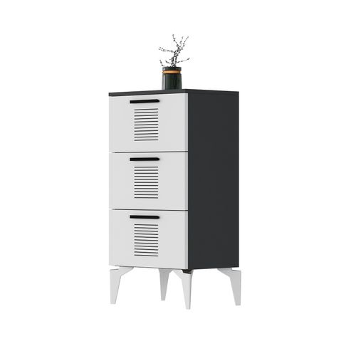 Asimo H - Anthracite, White AnthraciteWhite Multi Purpose Cabinet slika 4