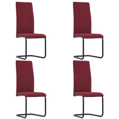 Konzolne blagovaonske stolice od tkanine 4 kom boja vina slika 15