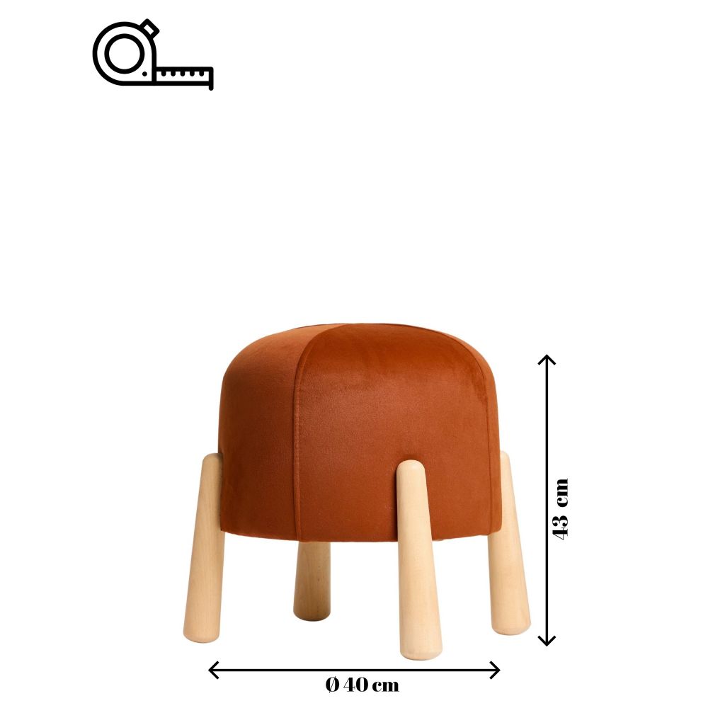 Tuffet Floki - Narandžasti prirodni slika 6
