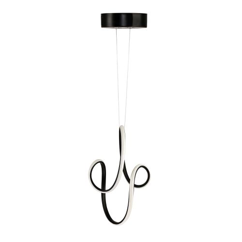 Yin Yang Black - Yellow Light Black Chandelier slika 6