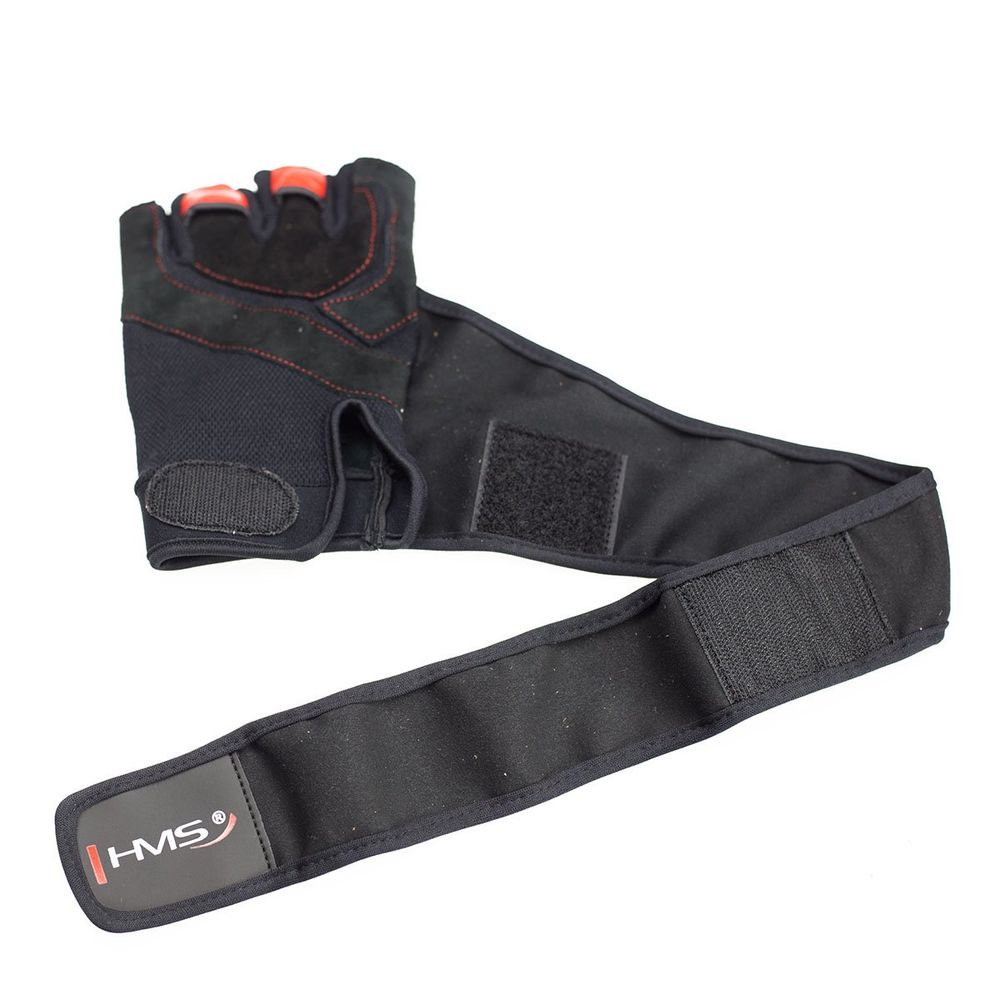 Rst01 veličina l muške fitness rukavice hms (crno-crvene) slika 5