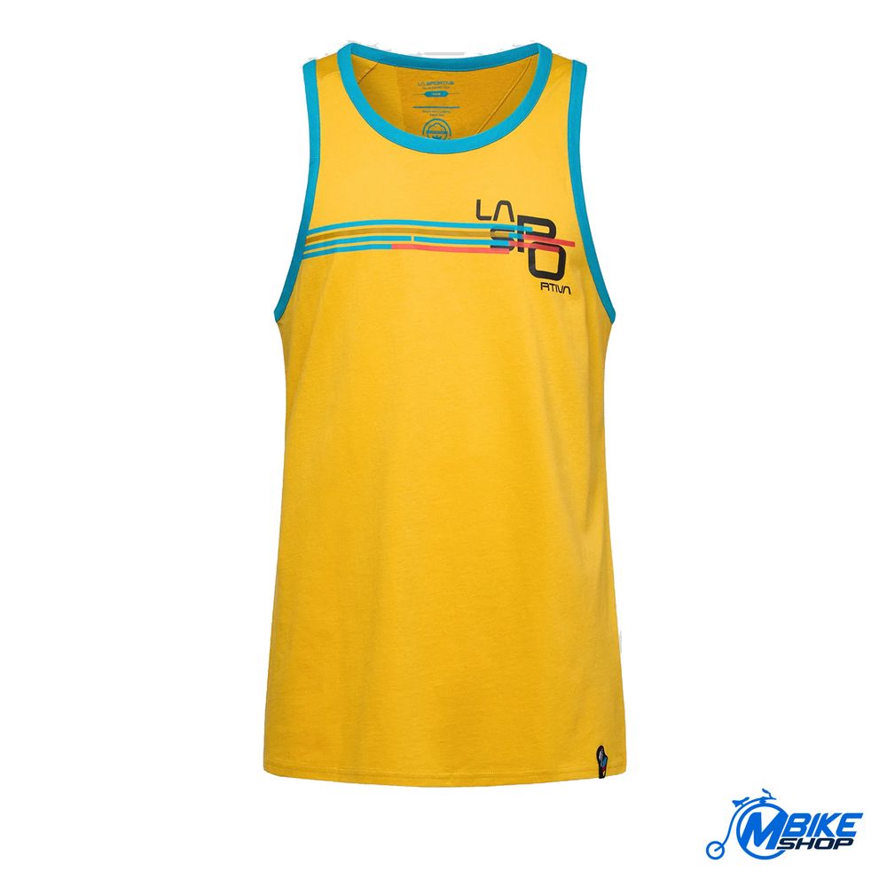 La Sportiva Muška majica bez rukava Cube Tank, Bamboo/Tropic Blue slika 1