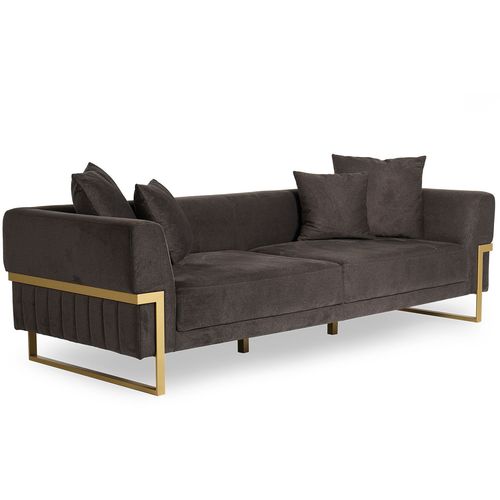 Magenta Dark Brown 3-Seat Sofa slika 2