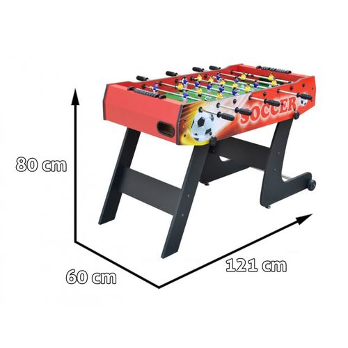 Stolni nogomet 121x61x81cm crveni slika 2