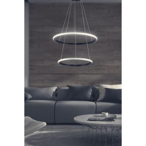 Leonis Black-White Light Black Chandelier