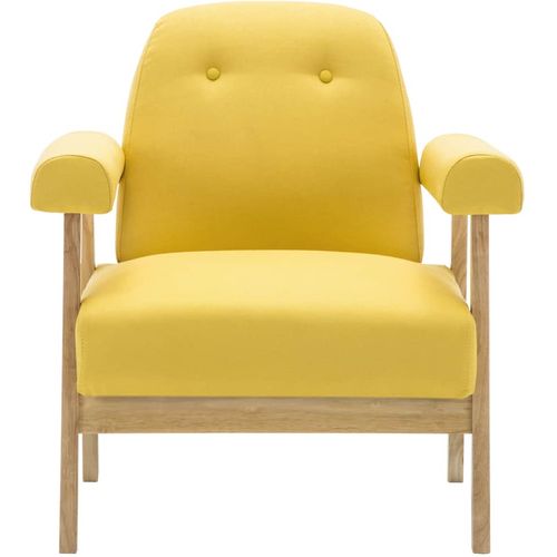 Fotelja od tkanine žuta slika 21