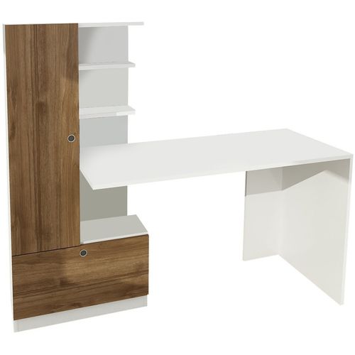 Woody Fashion Radni stol DOMINGOS, Domingos - White, Walnut slika 4