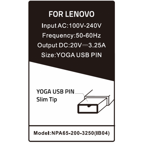 NPA65-200-3250 (IB04) ** Gembird punjac za laptop 65W-20V-3.25A, USB PIN Yellow (856 Alt=IB08) slika 4