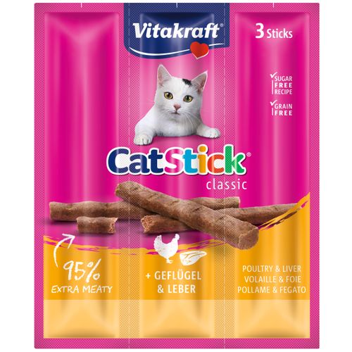 Vitakraft Cat Stick Classic, poslastica s piletinom i jetrom, 3 kom/18g slika 1