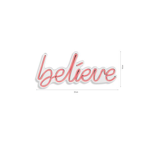 Wallity Ukrasna plastična LED rasvjeta, Believe - Pink slika 8