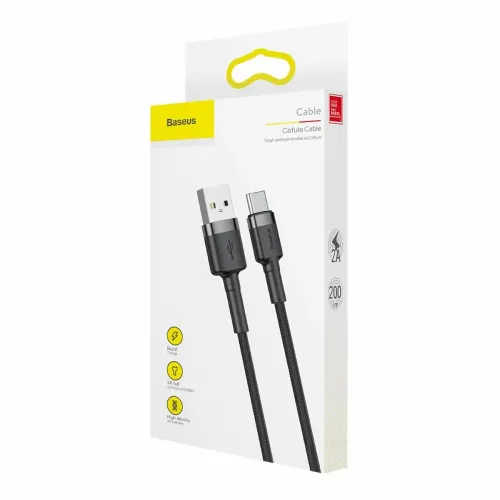 BASEUS USB A na tip C kabel 1.5A Cafule CATKLF-CG1 2m sivo crni slika 6