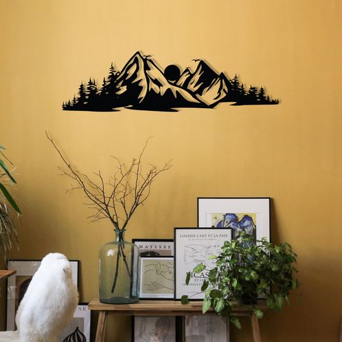 Mountain 2 Black Decorative Metal Wall Accessory slika 4