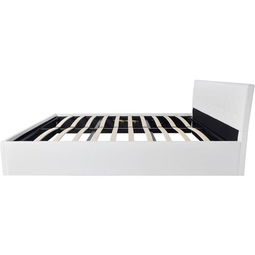 Okvir za krevet od umjetne kože sa prostorom za pohranu bijeli 160 x 200 cm slika 29