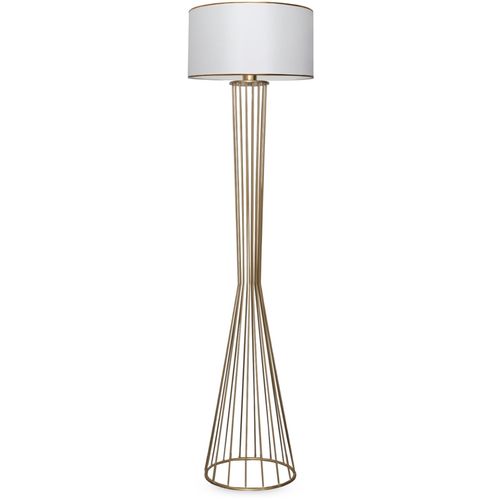 Opviq Podna lampa FLOOR bijelo- zlatno, metal- platno, 21 x 38 cm, visina 155 cm, E27 60 W, AYD-3077 slika 1