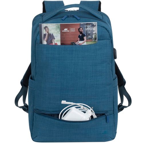 Ruksak RivaCase 17.3" Biscayne 8365 Blue carry-on laptop backpack slika 2