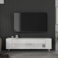 TV komoda Retrolp4 – bijela / srebrna - izložbeni artikl