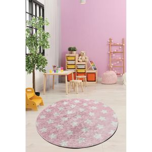 Yıldız - Pink & White Tepih (140 cm)