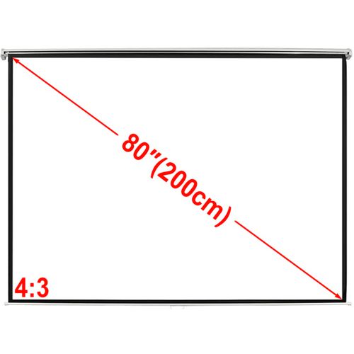 Projekcijsko platno 160 x 123 cm, Stropno, Matirano bijelo, 4:3 slika 14