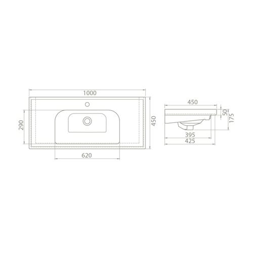 Umivaonik Frame 100 slika 3