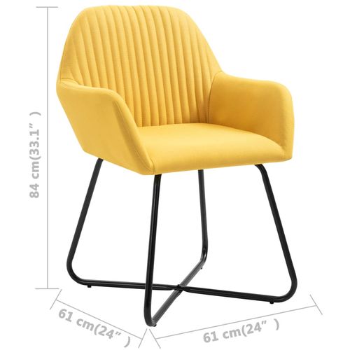 Blagovaonske stolice od tkanine 6 kom žute slika 37