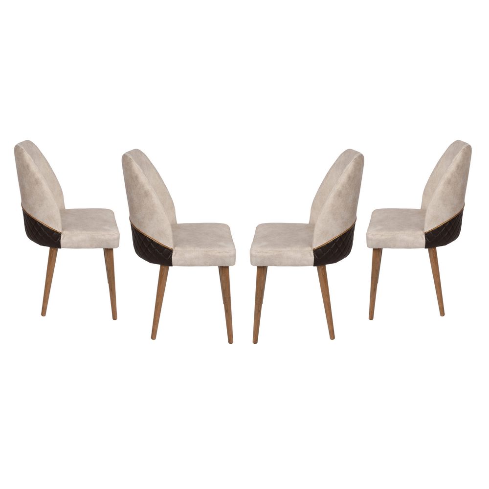 Set Stolica Nova 071 V4 Cream Walnut (4 komada) slika 3