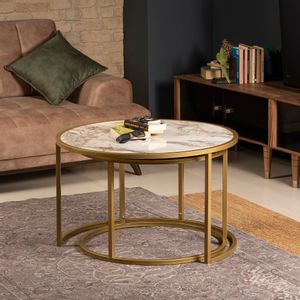 Tambur - Gold Gold
White Nesting Table (2 Pieces)