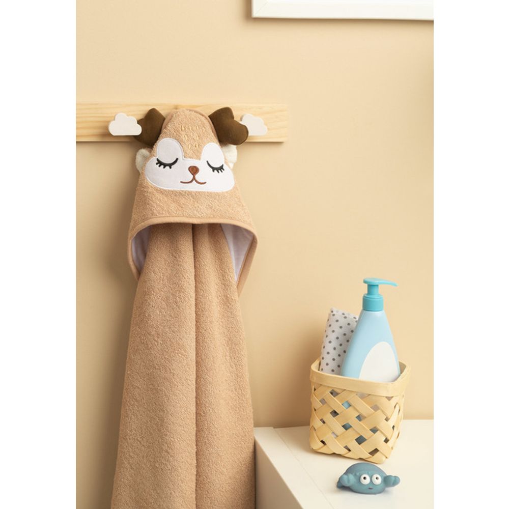 Bathfriends ručnik za djecu 100x100 roe bež slika 4