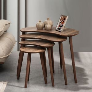 Nesting Table Moon - Set od 4 komada u boji orah