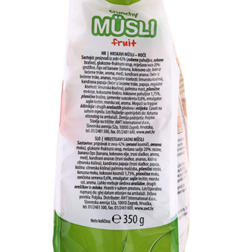 Naturel Crunchy muesli s voćem 350g slika 3