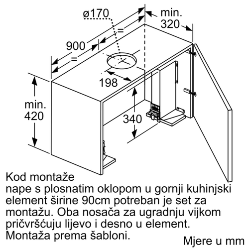 Bosch teleskopska napa DFS097K51 slika 7