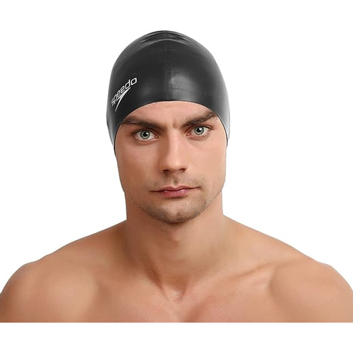 SPEEDO FLAT SILICONE CAP AU BLACK slika 4