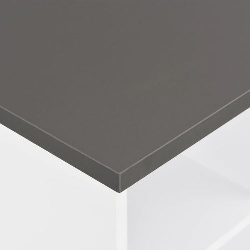 Barski stol bijeli i antracit sivi 60 x 60 x 110 cm slika 25