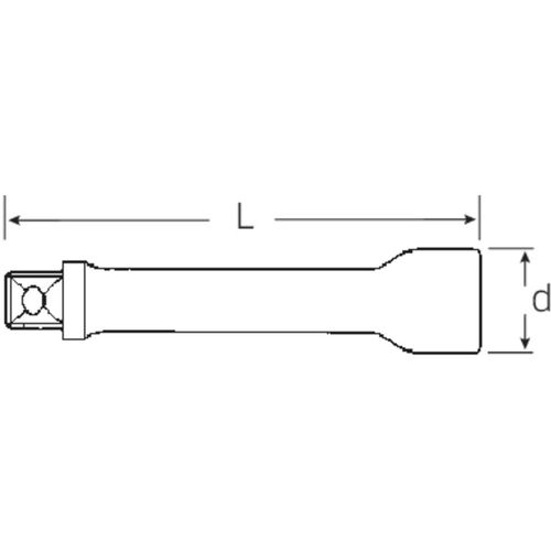 Stahlwille 427/10 12010003 produžetak za nasadni ključ   Pogon (odvijač) 3/4''  Izlaz 3/8'' (10 mm) 240 mm 1 St. Produžetak za nasadne ključeve 240 mm Stahlwille 427/10 12010003 slika 2