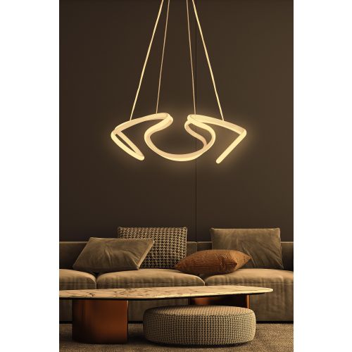 Scorpii White-Yellow Light White Chandelier slika 1