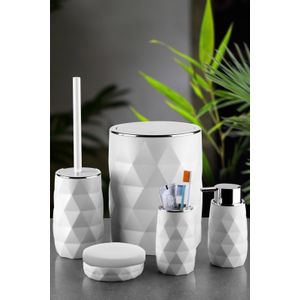 KAR - White White Bathroom Set (5 Pieces)