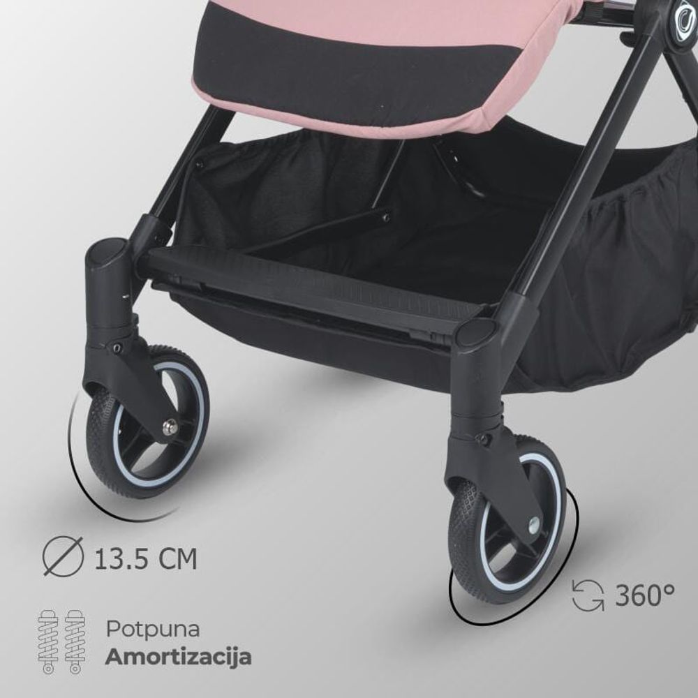 Coccolle® Kolica za bebe Melia, Blush Rose slika 10