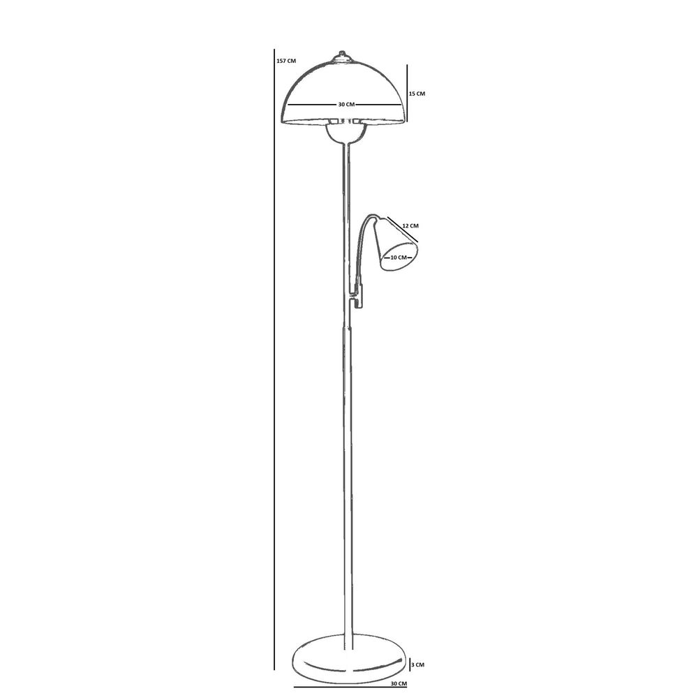Opviq Podna lampa 836, zlatna slika 4