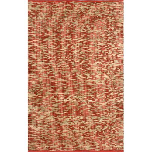 Ručno rađeni tepih od jute crvene i prirodne boje 120 x 180 cm slika 22