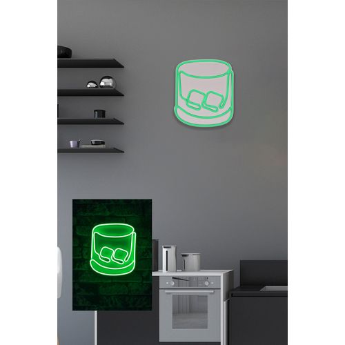 Wallity Ukrasna plastična LED rasvjeta, Whiskey Old Fashioned - Green slika 3