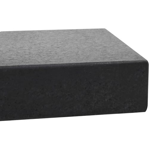 Stalak za suncobran od granita 25 kg pravokutni crni slika 2
