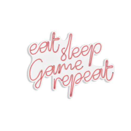 Wallity Ukrasna plastična LED rasvjeta, eat sleep game repeat - pink slika 15