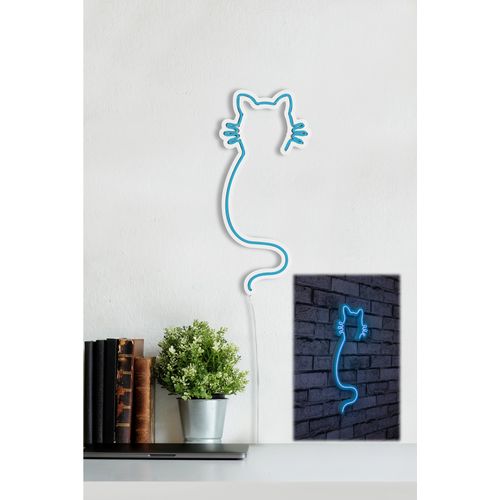 Wallity Cat - Plava dekorativna plastična LED rasveta slika 2