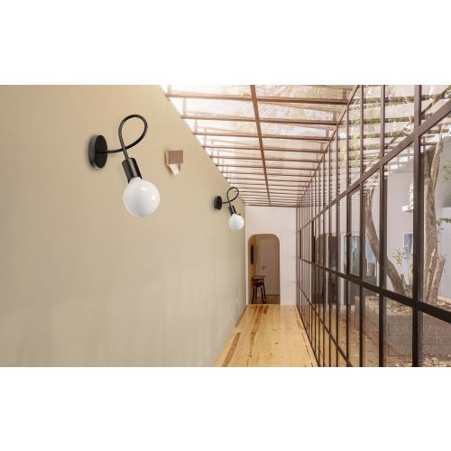 TOOLIGHT Zidna svjetiljka metalnA LOFT RAJ Crna 392199 slika 8