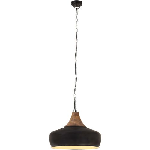 Industrijska viseća svjetiljka crna 35 cm E27 od željeza i drva slika 12